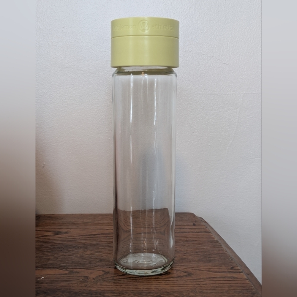 Lululemon Yellow Glass Water Bottle